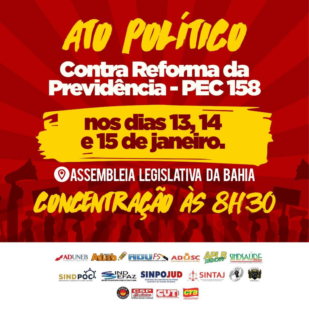 CTB-Bahia convoca ato contra a PEC 158