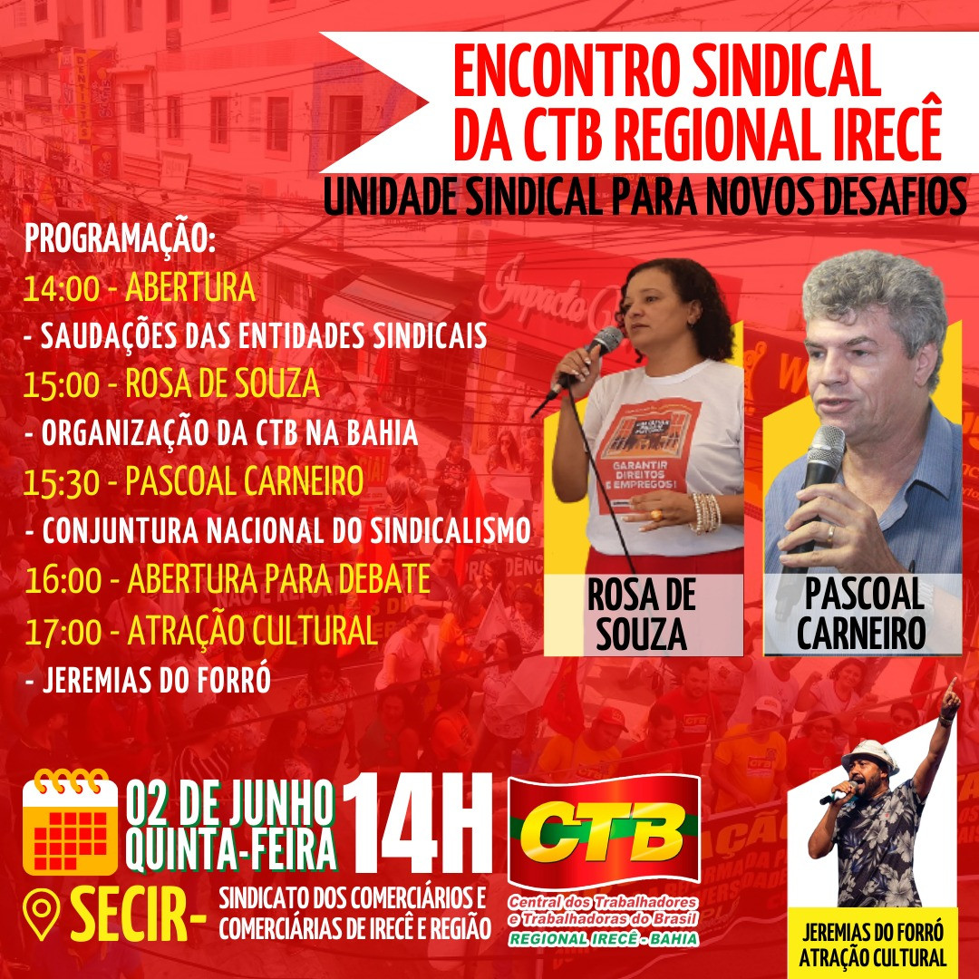 CTB Regional promove Encontro Sindical em Irecê
