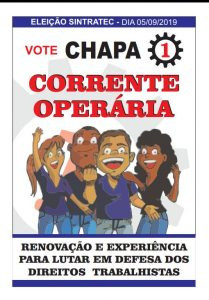 Eleição dos trabalhadores têxteis calçadistas do Sul da Bahia