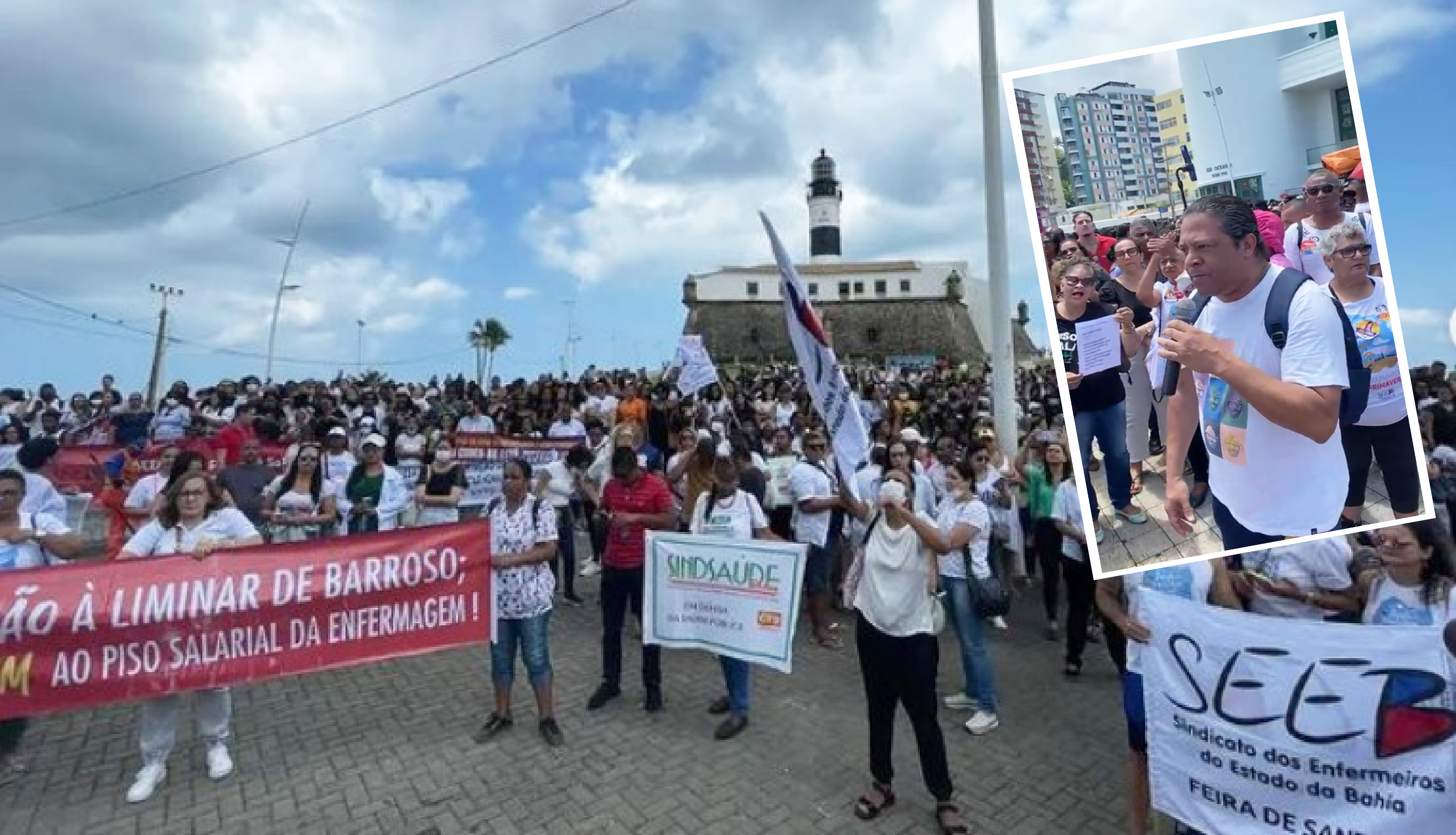 Presidente da CTB Brasil participa de ato da enfermagem em Salvador