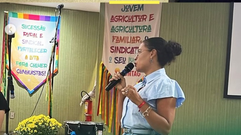 Maria Cândida destaca força da juventude da Fetag-BA em plenária do CNTTR