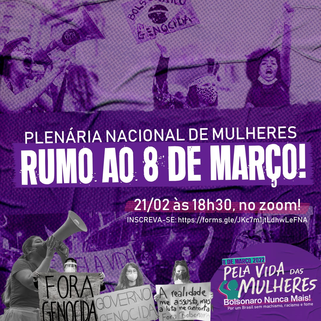 Mulheres farão plenária nacional dia 21 para preparar 8 de Março