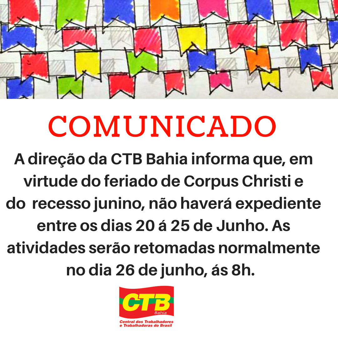 Comunicado – Recesso junino